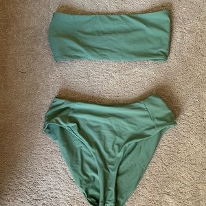 Green Y2K bandeau top